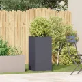 vidaXL Pflanzkübel Anthrazit 40x40x80 cm Kaltgewalzter Stahl, Pflanzschale, Garten-Garten-Pflanzkübel, Outdoor-Pflanzgefäß, Hochbeet, Pflanzgefäß - Thumbnail 2