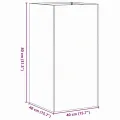 vidaXL Pflanzkübel Anthrazit 40x40x80 cm Kaltgewalzter Stahl, Pflanzschale, Garten-Garten-Pflanzkübel, Outdoor-Pflanzgefäß, Hochbeet, Pflanzgefäß - Thumbnail 3