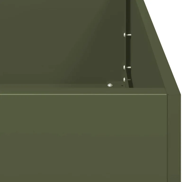 vidaXL Pflanzkübel Olivgrün 120x80x40 cm Stahl, Pflanzschale, Garten-Garten-Pflanzkübel, Outdoor-Pflanzgefäß, Hochbeet, Pflanzgefäß, Blumenkasten – Bild 7