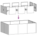 vidaXL Pflanzkübel Olivgrün 120x80x40 cm Stahl, Pflanzschale, Garten-Garten-Pflanzkübel, Outdoor-Pflanzgefäß, Hochbeet, Pflanzgefäß, Blumenkasten - Thumbnail 6