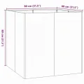 vidaXL Pflanzgefäß Anthrazit 80x80x80 cm Stahl, Pflanzschale, Garten-Garten-Pflanzkübel, Outdoor-Pflanzgefäß, Hochbeet, Pflanzgefäß, Blumenkasten - Thumbnail 3