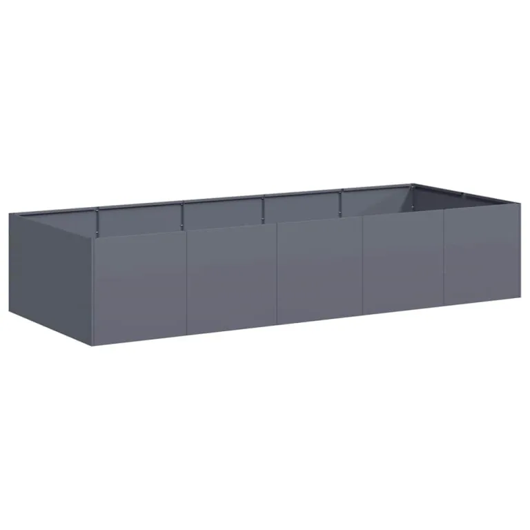 vidaXL Pflanzgefäß Anthrazit 200x80x40 cm Stahl, Pflanzschale, Garten-Garten-Pflanzkübel, Outdoor-Pflanzgefäß, Hochbeet, Pflanzgefäß, Blumenkasten – Bild 1
