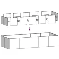 vidaXL Pflanzgefäß Anthrazit 200x80x40 cm Stahl, Pflanzschale, Garten-Garten-Pflanzkübel, Outdoor-Pflanzgefäß, Hochbeet, Pflanzgefäß, Blumenkasten - Thumbnail 6