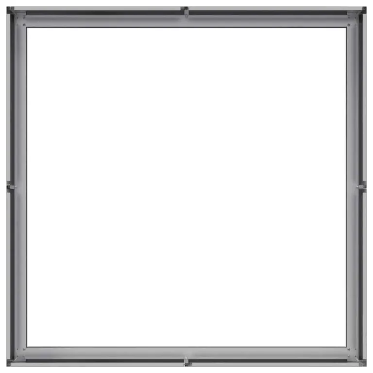 vidaXL Pflanzkübel 100x100x30 cm Verzinkter Stahl, Pflanzschale, Garten-Garten-Pflanzkübel, Outdoor-Pflanzgefäß, Hochbeet, Pflanzgefäß, Blumenkasten – Bild 5