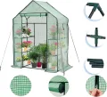 MINI Garten Balkon Garten Tunnel FOLIAK 1,4x2 Lager,Gewächshaus, Foliengewächshaus mit 4 Ablagen, Tomatengewächshaus, Anlehngewächshaus, mit aufrollbarer Tür, Balkon Garten Terrasse, Winterfest - Thumbnail 4