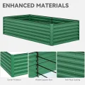 YITAHOME 2er-Set Hochbeet Metall 240x120x58cm, Hochbeete-Kit aus Verdicktem Zink-Aluminium-Magnesium-Edelstahl-Metall Hochbeete für Garten mit Stützstange & Handschuhe für Gemüse, Blumen (Grün) - Thumbnail 8