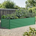 YITAHOME 2er-Set Hochbeet Metall 240x120x58cm, Hochbeete-Kit aus Verdicktem Zink-Aluminium-Magnesium-Edelstahl-Metall Hochbeete für Garten mit Stützstange & Handschuhe für Gemüse, Blumen (Grün) - Thumbnail 9