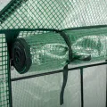 Kinzo Gewächshaus 143 x 73 x 195 cm - Mini Gewächshaus mit 6 Ebenen - Foliengewächshaus Klein - Gewächshaus Zubehör für Kinder und Garten - Kompakter Wintergarten - Transparent und Grün - Thumbnail 6