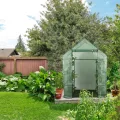 Kinzo Gewächshaus 143 x 73 x 195 cm - Mini Gewächshaus mit 6 Ebenen - Foliengewächshaus Klein - Gewächshaus Zubehör für Kinder und Garten - Kompakter Wintergarten - Transparent und Grün - Thumbnail 8
