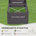 Outsunny Hochbeet aus Stahl, Pflanzbeet Frühbeet Gartenbeet Blumenkasten steckbar, Pflanzkasten Pflanzkübel Gemüsebeet 180x90x60cm für Garten Balkon Terrasse, Gartenspalier für Blumen, Pflanzen, Obst - Thumbnail 4