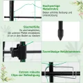 COSTWAY Gurke Rankgitter 180cm hoch, einstellbare Breite, Rankhilfe mit Ranknetz, Garten Gurkengitter Metall, Pflanzenspalier für Kletterpflanzen, Gitterspalier für Gurken Tomaten Efeu, inkl. Zubehör - Thumbnail 6