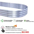 2 Stück Hochbeet Metall 240×120×29 cm Pflanzbeet Gartenbeet aus Verzinktem Stahl Pflanzkasten für Gemüse, Blumen, Kräuter, Oval, 240×120×29 cm (8x4x1 FT) 2Pcs Raised Bed - Thumbnail 5