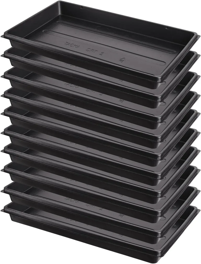 Gewächshaus-Wanne 55,5x31,5x6,5 cm, 10 Stück, Pflanzschale Kunststoff, Transportschale, Anzuchtschalen ohne Bodenlöcher - Ideal für Pflanzen, Anzuchten, Garten – Bild 9