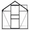 Begehbares Gewächshaus aus Polycarbonat mit Aluminium Fundamentrahmen für Garten 190x190x202cm 3,61m² Grow House mit Fundament Bodenbefestigung für Pflanzen und Gartenhaus - Thumbnail 3