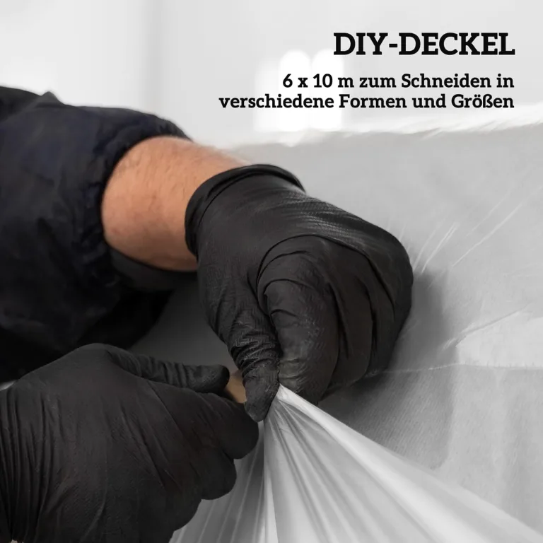 Outsunny Gewächshausfolie 6x10 m wasserdicht Gartenfolie mit UV Schutz, Extra Dick Reißfest Folie aus Kunststoff, Abdeckplane für Treibhaus Folientunnel, Tunnelfolie für Außenbereich Transparent – Bild 4