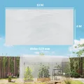 Outsunny Gewächshausfolie 6x10 m wasserdicht Gartenfolie mit UV Schutz, Extra Dick Reißfest Folie aus Kunststoff, Abdeckplane für Treibhaus Folientunnel, Tunnelfolie für Außenbereich Transparent - Thumbnail 7