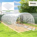 Outsunny Gewächshausfolie 6x10 m wasserdicht Gartenfolie mit UV Schutz, Extra Dick Reißfest Folie aus Kunststoff, Abdeckplane für Treibhaus Folientunnel, Tunnelfolie für Außenbereich Transparent - Thumbnail 2