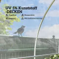 Outsunny Gewächshausfolie 6x10 m wasserdicht Gartenfolie mit UV Schutz, Extra Dick Reißfest Folie aus Kunststoff, Abdeckplane für Treibhaus Folientunnel, Tunnelfolie für Außenbereich Transparent - Thumbnail 3