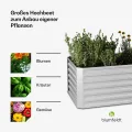 Blumfeldt High Grow Straight Hochbeet, Ergonomisches 1.440L Hochbeet Aus Wetterfestem Galvalume-Stahl Für Blumen, Kräuter & Gemüse – Rostbeständiges Design Mit Offener Bodenstruktur & Einfachem Aufbau - Thumbnail 4