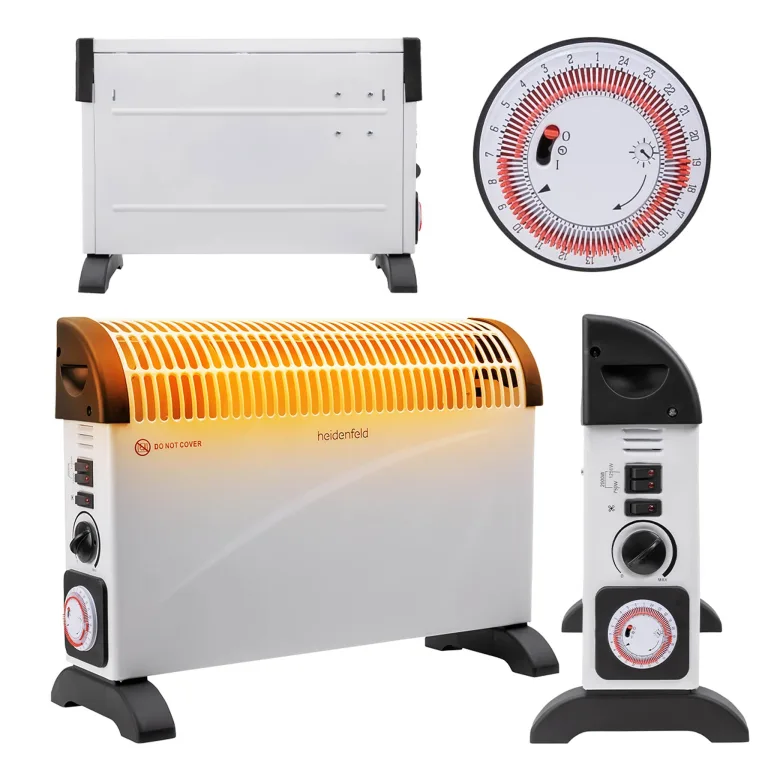 Heidenfeld elektrische Konvektorheizung HL200 | ???? ???????????????????? ???????????????????????????????? - 2000 Watt - Konvektor - Thermostat - Frostwächter - Elektroheizung - Heizung - Heizlüfter - Bis 25 m² (Mit Turbo) – Bild 1