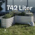 blumfeldt Hochbeet 160x160, L-förmiges Gartenhochbeet 742 L Aus Wetterfestem Galvanostahl, Ergonomisch & Rostbeständig Mit Offenem Boden Für Optimale Drainage & Einfache Montage - Thumbnail 5