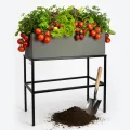 Pflanzwerk Pflanzkübel Hochbeet Gestell Elevate 60x34cm für Garten Terrasse und Balkon Blumenkübel - Pulverbeschichteter Edelstahl - Rostfrei - Premiumqualität - Frostsicher - 2 Jahre Garantie - Thumbnail 10