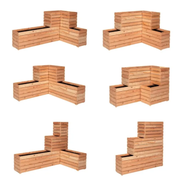 Mega Holz Pflanzkübel MODULO 90x30x39 cm (BxTxH) - wetterfester Blumenkasten aus heimischen Lärchenholz - Blumenkübel aus witterungsbeständiger Lärche für Garten, Terrasse und Balkon, Modular, Holz – Bild 7