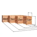Mega Holz Pflanzkübel MODULO 90x30x39 cm (BxTxH) - wetterfester Blumenkasten aus heimischen Lärchenholz - Blumenkübel aus witterungsbeständiger Lärche für Garten, Terrasse und Balkon, Modular, Holz - Thumbnail 5