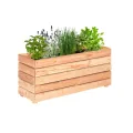Mega Holz Pflanzkübel MODULO 90x30x39 cm (BxTxH) - wetterfester Blumenkasten aus heimischen Lärchenholz - Blumenkübel aus witterungsbeständiger Lärche für Garten, Terrasse und Balkon, Modular, Holz - Thumbnail 8
