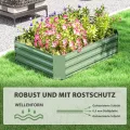 Outsunny Hochbeet aus Stahl, Pflanzbeet Frühbeet Gartenbeet Blumenkasten stapelbar, Pflanzkasten Gemüsebeet 120x90x30cm für Garten Balkon, Pflanzkübel für Blumen, Pflanzen, Gemüse - Thumbnail 4