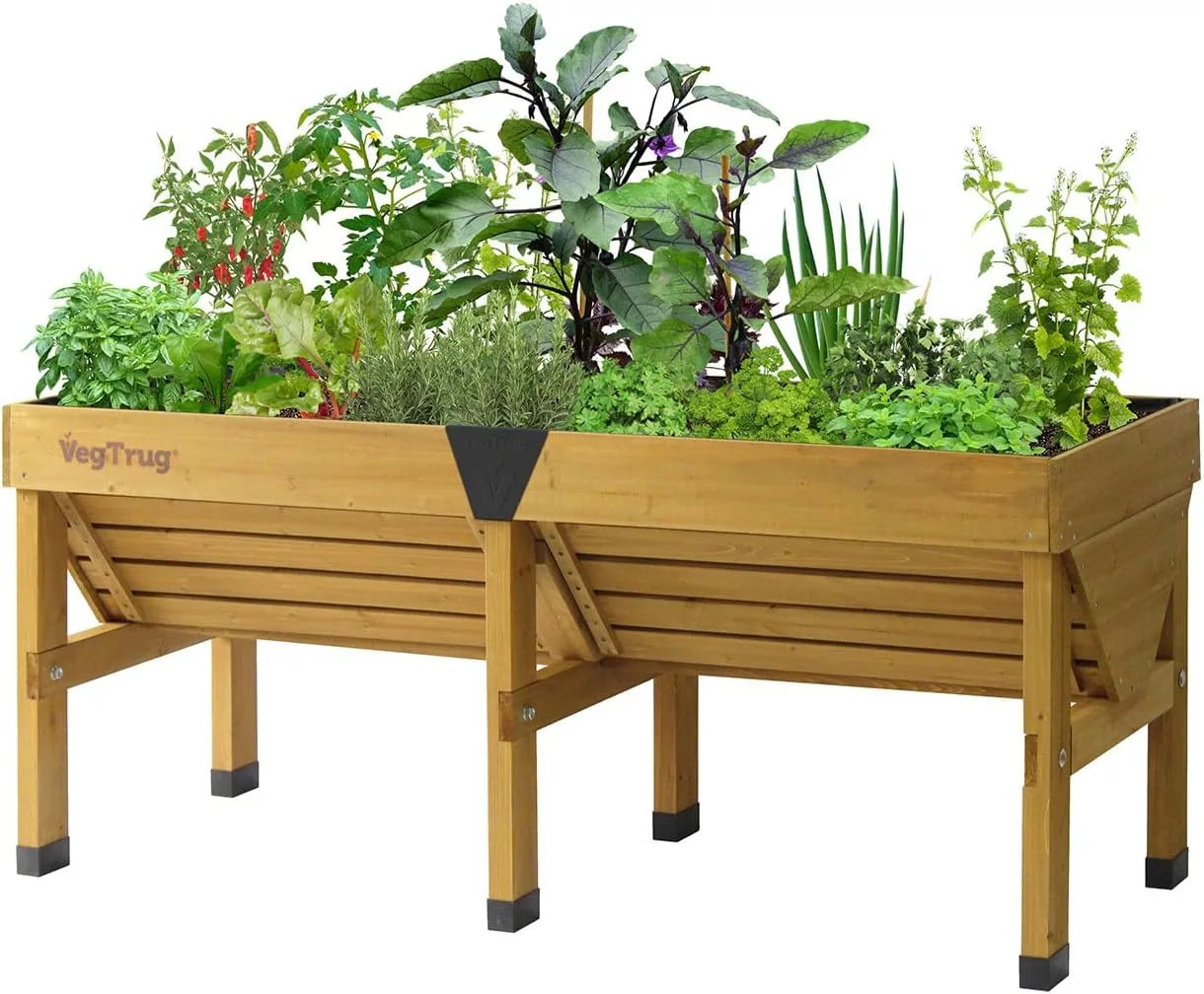 VegTrug Classic V2 1,8m Hochbeet, Natur, Pflanztiefe für flach und tief wurzelndes Gemüse, 100% FSC zertifiziertes Holz, 183 x 76 x 80 cm - Bild 1