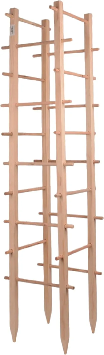 UNUS Rankenturm aus Holz, 150 cm hoch, Natur, Wetterfeste Pflanzenstütze für Kletterpflanzen, Garten & Gewächshaus, einfache Montage