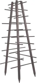 UNUS Rankturm Pyramide aus Holz, 143,5 cm hoch, Natur, Wetterfeste Pflanzenstütze für Kletterpflanzen, Garten & Gewächshaus, einfache Montage - Thumbnail 1