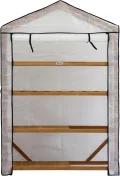 VegTrug Foliengewächshaus mit Holzrahmen, 100% FSC zertifiziertes Holz, 111x49x167cm, Natural - Thumbnail 2