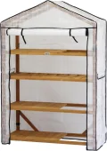 VegTrug Foliengewächshaus mit Holzrahmen, 100% FSC zertifiziertes Holz, 111x49x167cm, Natural - Thumbnail 1