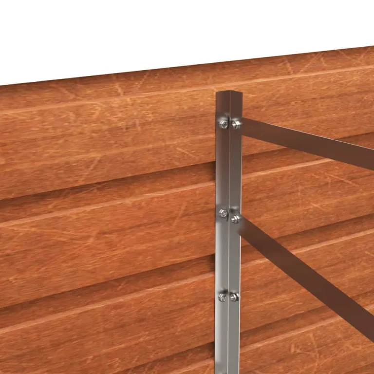 Hochbeet aus Cortenstahl, 160 x 40 x 77 cm, wetterfest, für Garten, Balkon oder Terrasse, Rostig – Bild 7