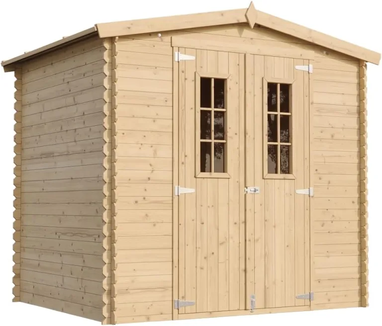 Holzhaus Gartenhaus TIMBELA M369C+M369G - Gartenschuppen Holz mit Boden Imprägnierte B236xL226xH218 cm/ 4.33 m2 Lagerschuppen für Garten - Fahrrad Schuppen - Wasserfestes Dach – Bild 2