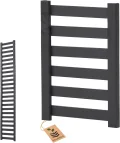 Pflanzkübel mit Rankgitter Spalier mit Pflanzkasten Blumenkasten aus Holz für Garten Balkon Terrasse Hochbeet mit 18L Kunststoff-Pflanzeneinsatz (vertikal-braun, 98x36x55 H130) - Thumbnail 8