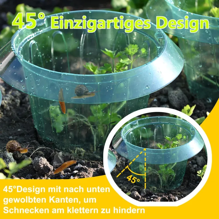 Schneckenkragen,10 Stück Schneckenschutzring Für Salatpflanzen und Kohl,Schneckenschutz Hochbeet Schützt Pflanzen,Schneckenabwehr Ohne Chemie（Enthält Keine Pflanzenhut） – Bild 7
