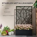 Outsunny Hochbeet Pflanzkasten, Pflanzkübel wandmontage Blumenkasten Metall, Gartenspalier 61 x 23 x 113cm für Garten Balkon Terrasse, Blumenkübel für Kletterpflanzen, Blumen - Thumbnail 5