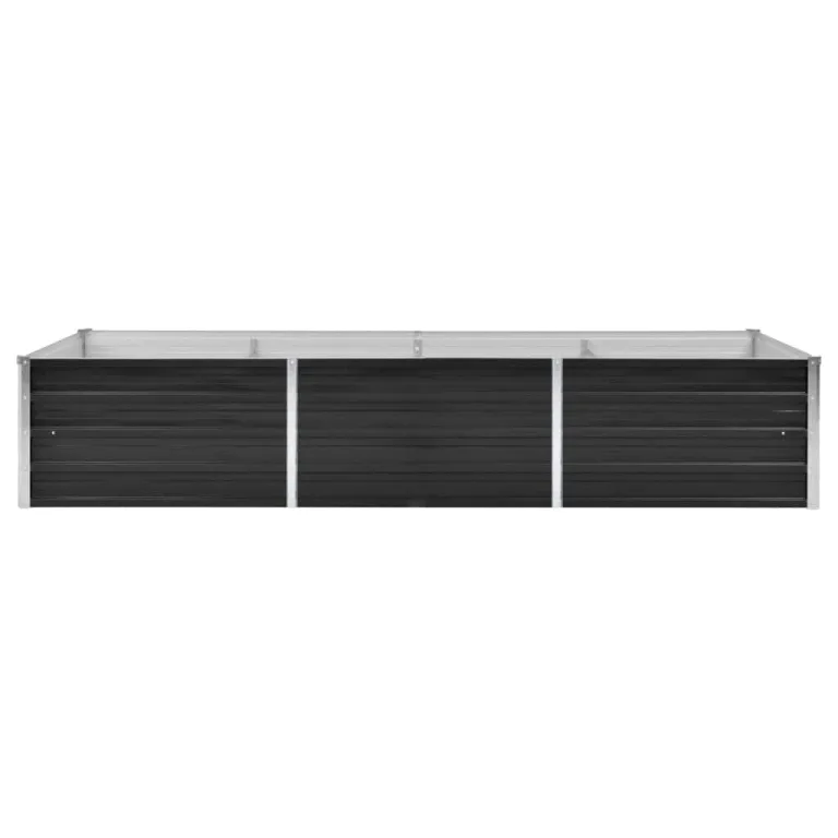 Willood Garten Hochbeet Anthrazit 240 x 80 x 45 cm Verzinkter Stahl – Bild 4