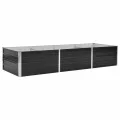 Willood Garten Hochbeet Anthrazit 240 x 80 x 45 cm Verzinkter Stahl - Thumbnail 2