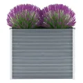 Willood Garten Hochbeet Verzinkter Stahl 100x40x77 cm Grau - Thumbnail 1