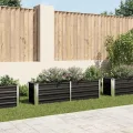 Willood Garten Hochbeet Anthrazit 160 x 40 x 45 cm Verzinkter Stahl - Thumbnail 1