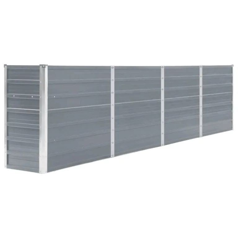 Willood Hochbeet 320 x 40 x 77 cm Verzinkter Stahl Grau – Bild 1