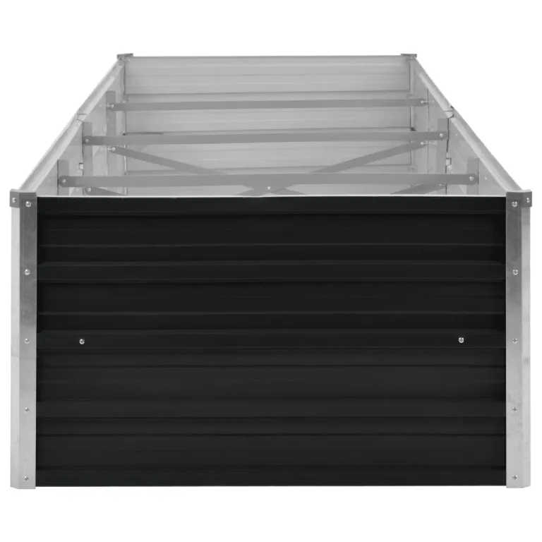 Willood Garten Hochbeet Anthrazit 320 x 80 x 45 cm Verzinkter Stahl – Bild 5