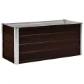 Willood Garten Hochbeet Braun 100 x 40 x 45 cm Verzinkter Stahl - Thumbnail 2