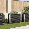Willood Garten Hochbeet Braun 100 x 40 x 45 cm Verzinkter Stahl - Thumbnail 9
