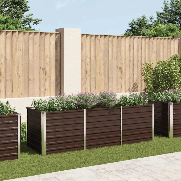 Willood Garten Hochbeet Verzinkter Stahl 320x80x45 cm Grau – Bild 9