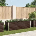 Willood Garten Hochbeet Verzinkter Stahl 240 x 40 x 77 cm Anthrazit - Thumbnail 10